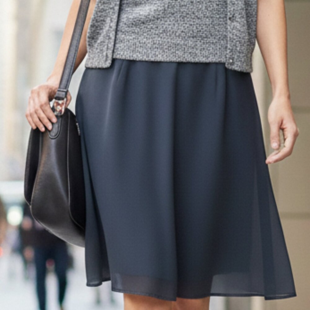 CLASSIQUE skirt silk chiffon charcoal gray - 8